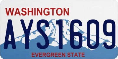 WA license plate AYS1609