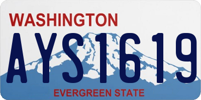 WA license plate AYS1619