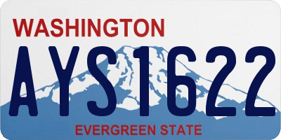 WA license plate AYS1622