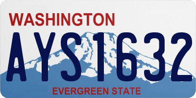 WA license plate AYS1632