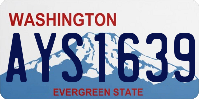 WA license plate AYS1639