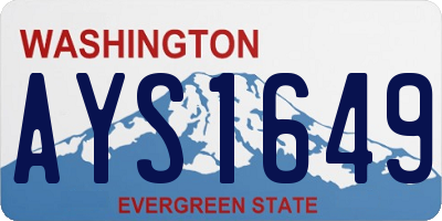 WA license plate AYS1649