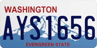 WA license plate AYS1656