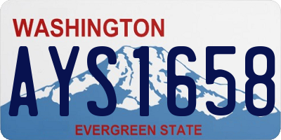 WA license plate AYS1658