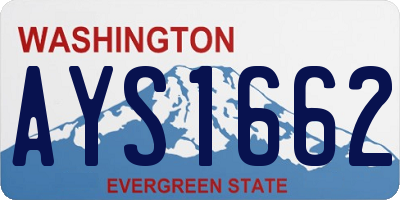 WA license plate AYS1662