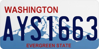 WA license plate AYS1663