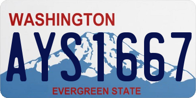 WA license plate AYS1667