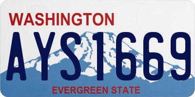 WA license plate AYS1669