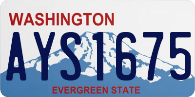 WA license plate AYS1675