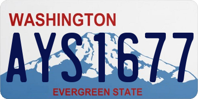 WA license plate AYS1677