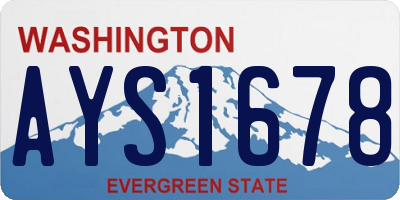 WA license plate AYS1678