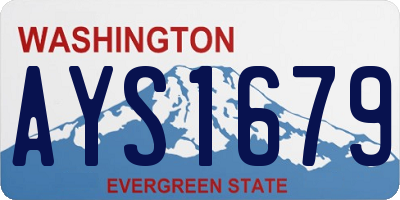 WA license plate AYS1679