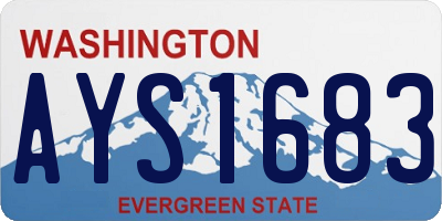 WA license plate AYS1683