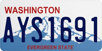 WA license plate AYS1691