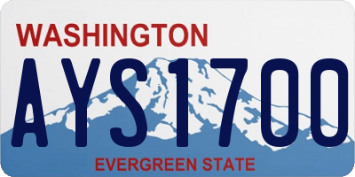 WA license plate AYS1700