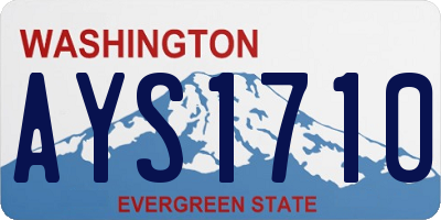 WA license plate AYS1710