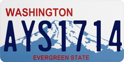 WA license plate AYS1714