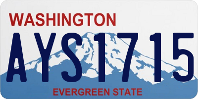 WA license plate AYS1715