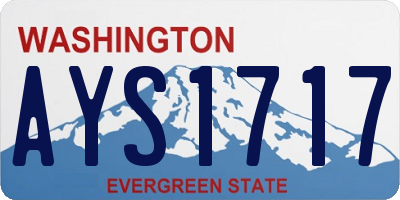 WA license plate AYS1717