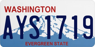 WA license plate AYS1719