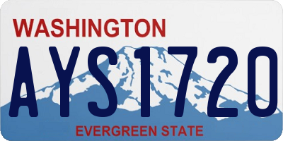 WA license plate AYS1720