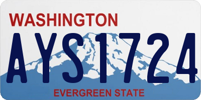 WA license plate AYS1724