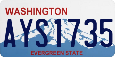WA license plate AYS1735