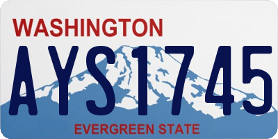 WA license plate AYS1745