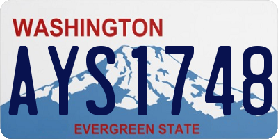 WA license plate AYS1748