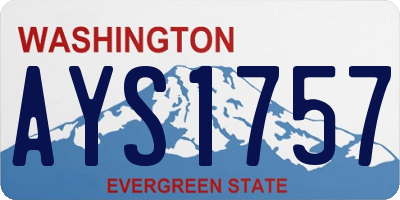 WA license plate AYS1757