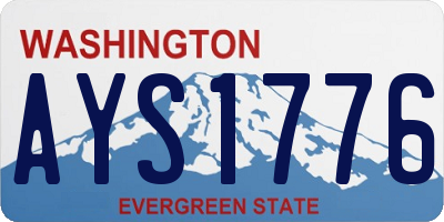 WA license plate AYS1776