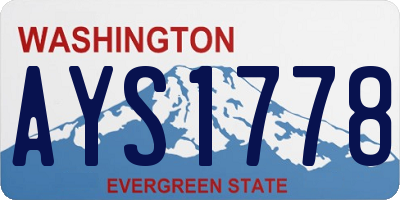 WA license plate AYS1778