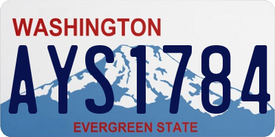 WA license plate AYS1784