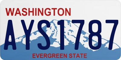 WA license plate AYS1787