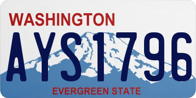 WA license plate AYS1796