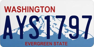 WA license plate AYS1797