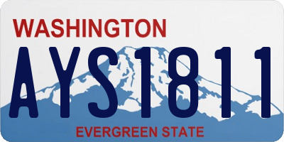 WA license plate AYS1811