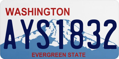 WA license plate AYS1832