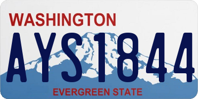 WA license plate AYS1844