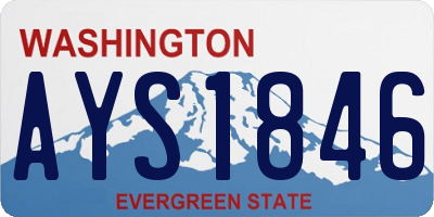 WA license plate AYS1846