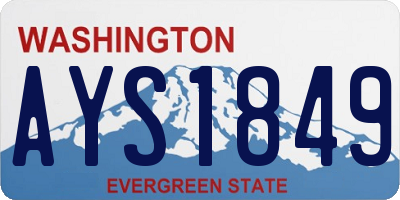 WA license plate AYS1849