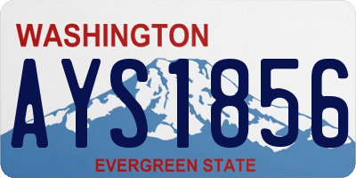 WA license plate AYS1856