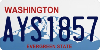 WA license plate AYS1857