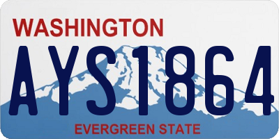 WA license plate AYS1864