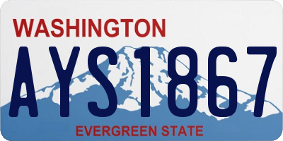 WA license plate AYS1867