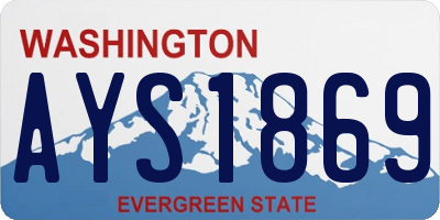 WA license plate AYS1869