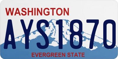 WA license plate AYS1870
