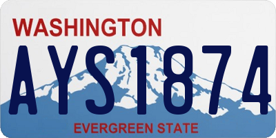 WA license plate AYS1874