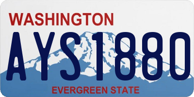 WA license plate AYS1880