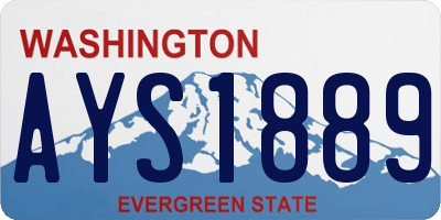 WA license plate AYS1889